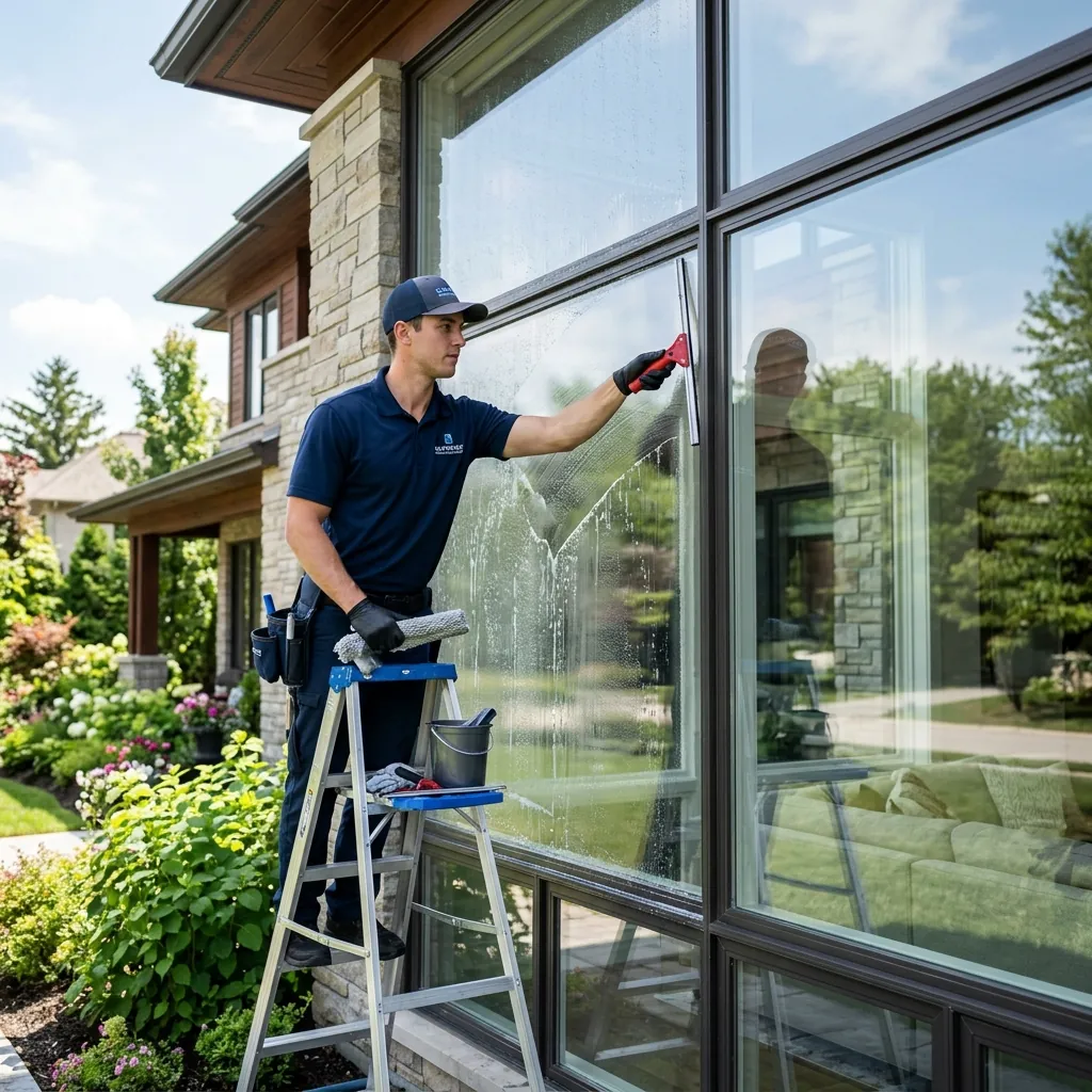 Window Cleaning in progress
